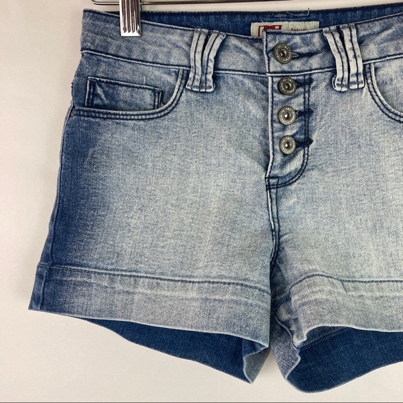lei Pants - L.e.i. Tatum High-Rise Faded Jean Shorts